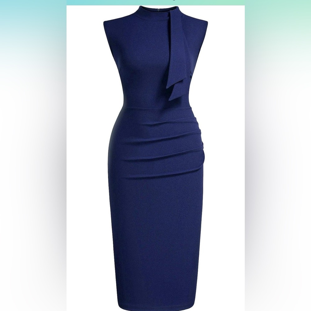 NWT Miusol Retro 1950’s Style Half Collar Ruffle Dress